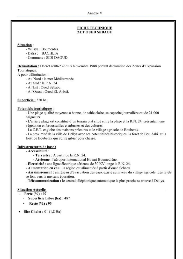 Evaluation de la mise en oeuvre de la loi n° 02-02 du 5 février 2002 relative à la protection et à la valorisation du littoral dans la wilaya de Boumerdes
