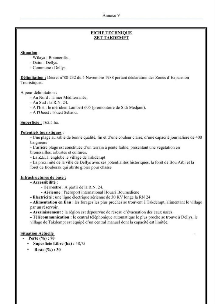 Evaluation de la mise en oeuvre de la loi n° 02-02 du 5 février 2002 relative à la protection et à la valorisation du littoral dans la wilaya de Boumerdes