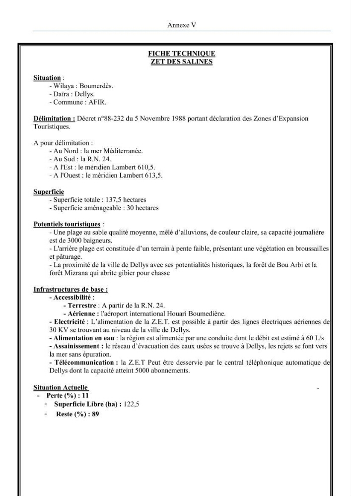 Evaluation de la mise en oeuvre de la loi n° 02-02 du 5 février 2002 relative à la protection et à la valorisation du littoral dans la wilaya de Boumerdes