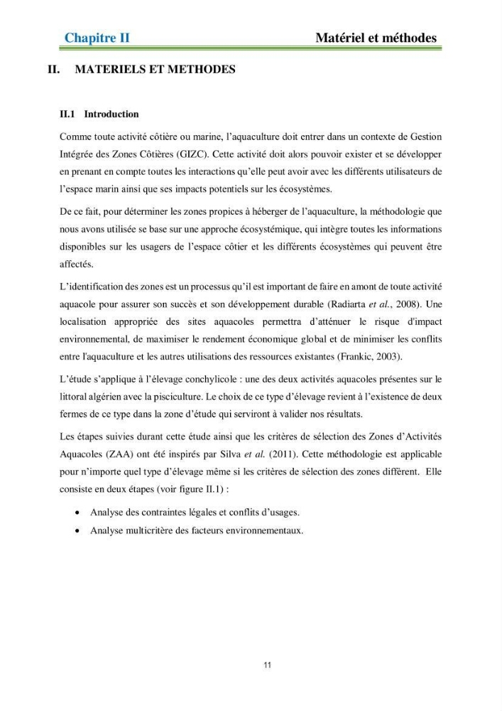 Identification des zones propices à héberger des filières conchylicoles par modélisation numérique et télédetection: