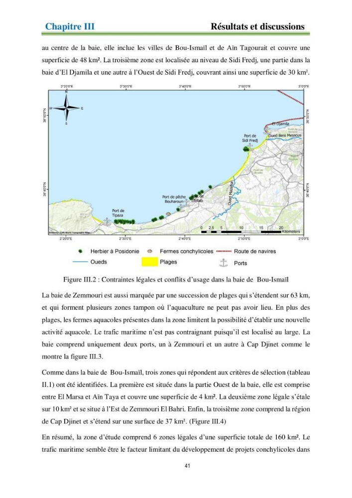 Identification des zones propices à héberger des filières conchylicoles par modélisation numérique et télédetection: