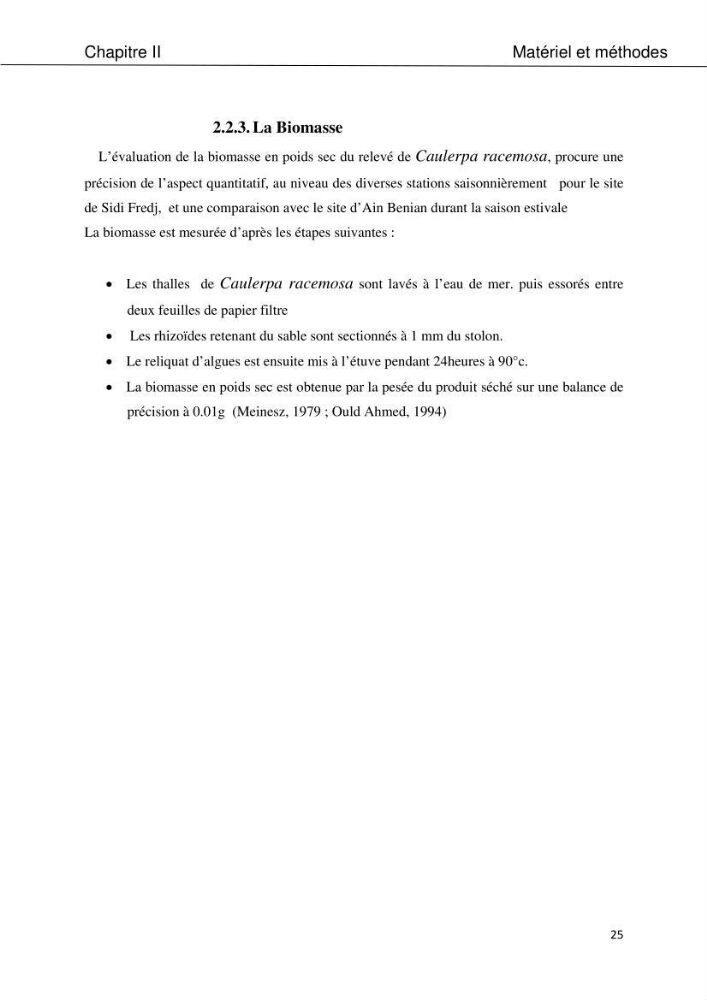 Etude d\'une chlorobionte caulerpale