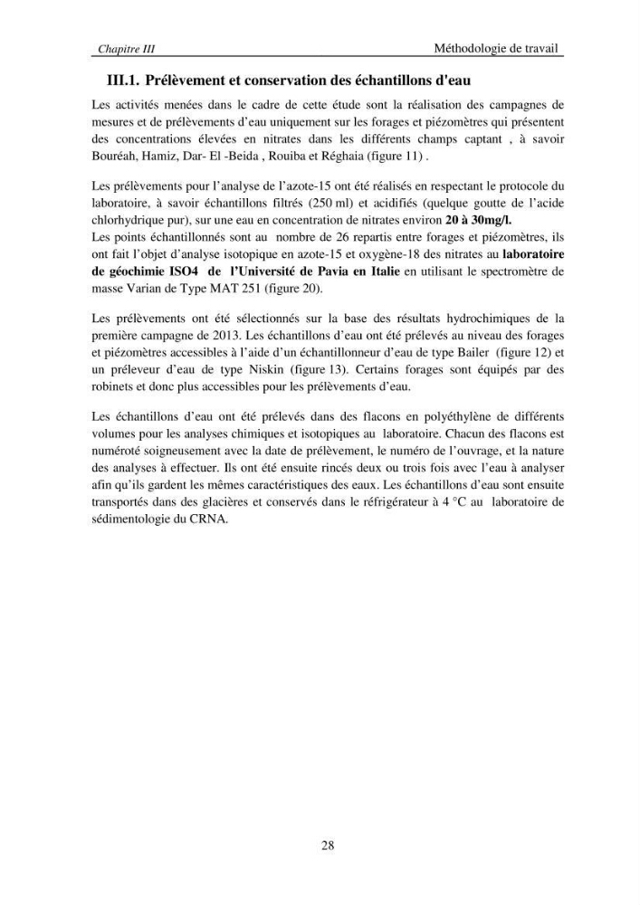 Etude de la pollution par les nitrates des eaux souterraines de la plaine de la mitidja Est en utilisant les techniques hydrochimiques et isotopiques