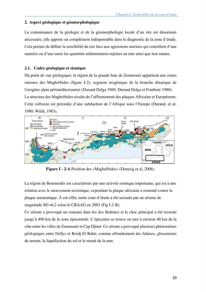 Vulnérabilités du littoral aux risques côtiers dans la baie de Zemmouri
