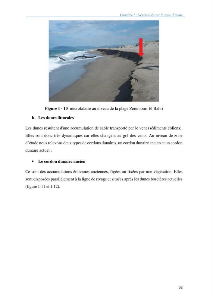 Vulnérabilités du littoral aux risques côtiers dans la baie de Zemmouri