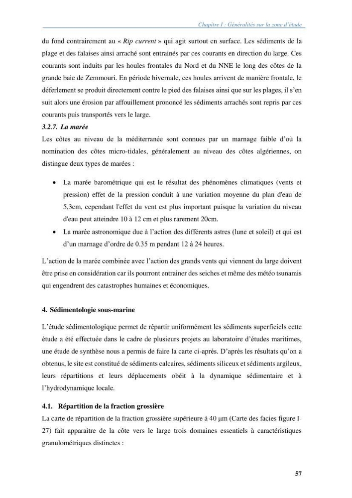 Vulnérabilités du littoral aux risques côtiers dans la baie de Zemmouri