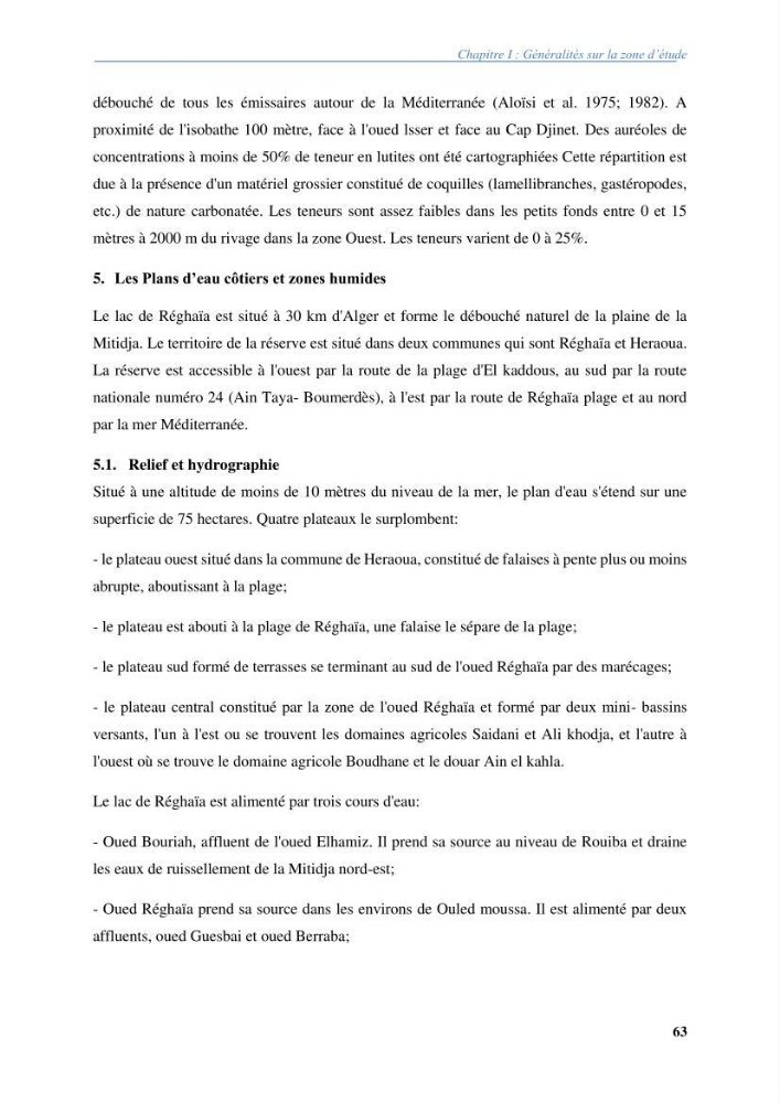 Vulnérabilités du littoral aux risques côtiers dans la baie de Zemmouri