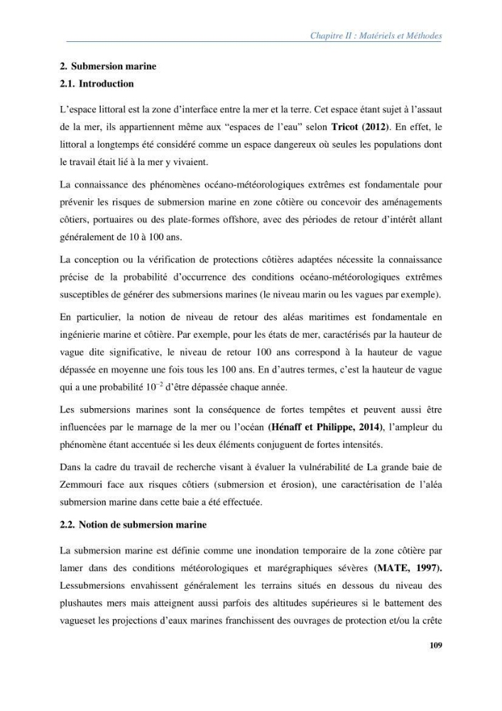 Vulnérabilités du littoral aux risques côtiers dans la baie de Zemmouri