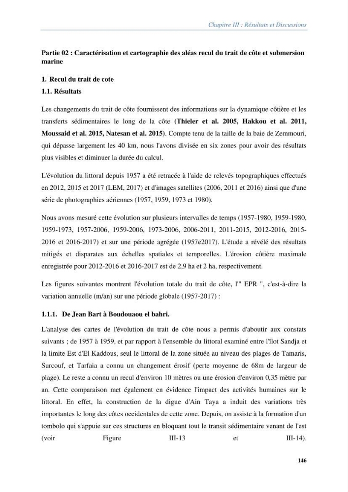 Vulnérabilités du littoral aux risques côtiers dans la baie de Zemmouri