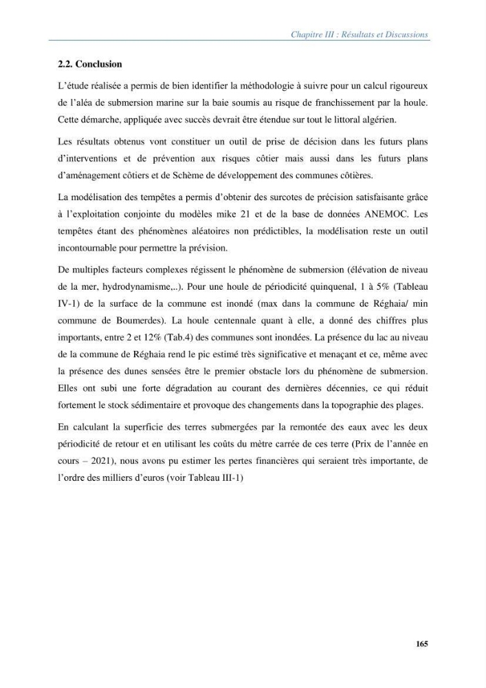 Vulnérabilités du littoral aux risques côtiers dans la baie de Zemmouri