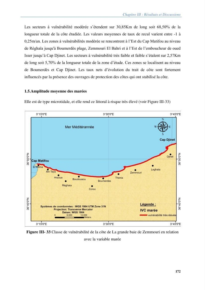 Vulnérabilités du littoral aux risques côtiers dans la baie de Zemmouri