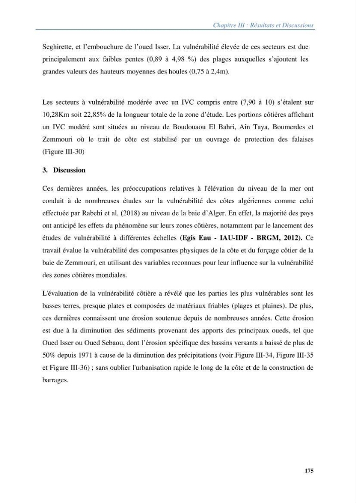 Vulnérabilités du littoral aux risques côtiers dans la baie de Zemmouri