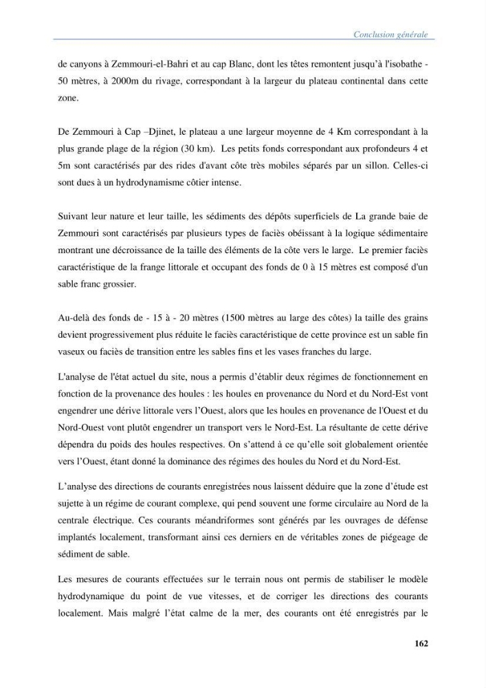 Vulnérabilités du littoral aux risques côtiers dans la baie de Zemmouri