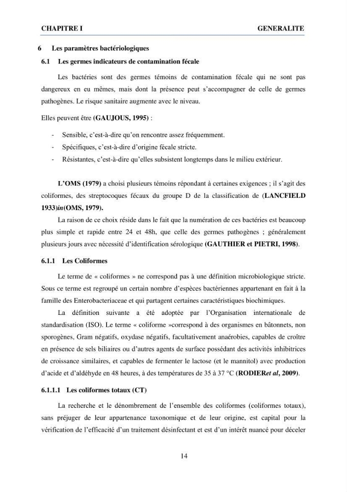 Qualité physico-chimique et bactériologique des eaux littorales : Ain Benian-Bab El Oued (Wilaya d’Alger)