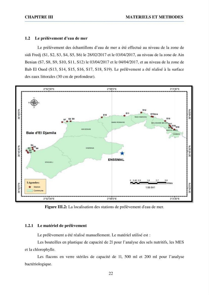 Qualité physico-chimique et bactériologique des eaux littorales : Ain Benian-Bab El Oued (Wilaya d’Alger)