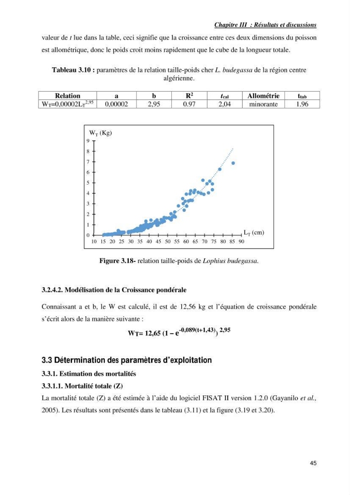 Contribution à la systématique des Lophiidae dans le bassin algerien,croissance et exploitation de la boudroie rouse Lophius budegassa ( Spinola,1807) de la région centre algérienne: