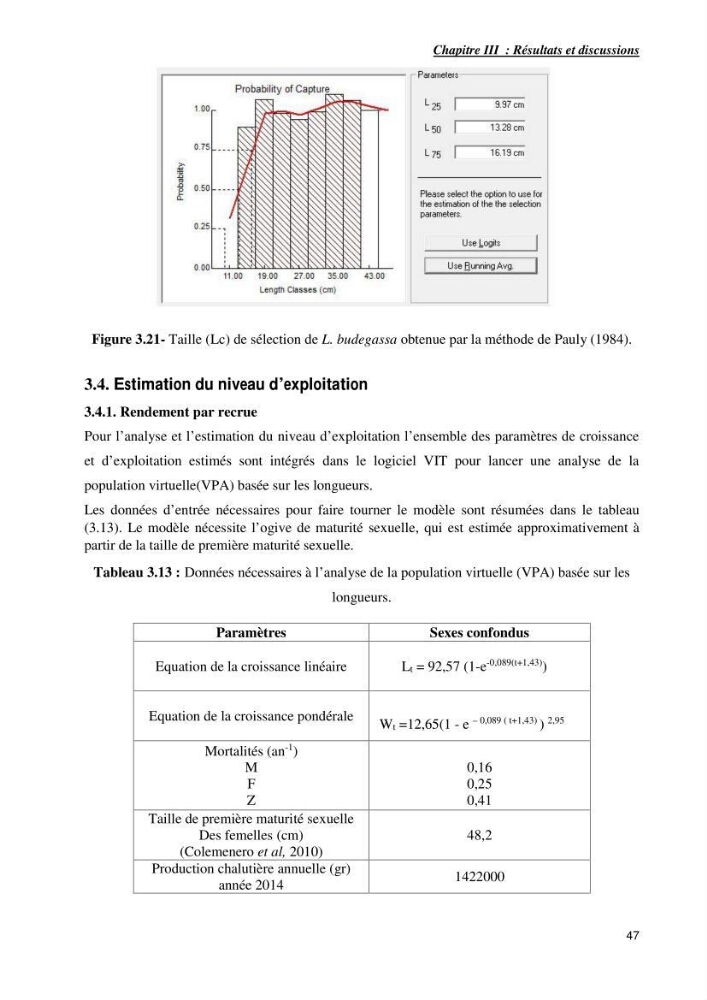 Contribution à la systématique des Lophiidae dans le bassin algerien,croissance et exploitation de la boudroie rouse Lophius budegassa ( Spinola,1807) de la région centre algérienne: