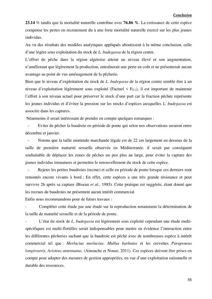 Contribution à la systématique des Lophiidae dans le bassin algerien,croissance et exploitation de la boudroie rouse Lophius budegassa ( Spinola,1807) de la région centre algérienne: