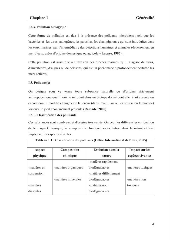 Les paramètres phtsico-chimiques et les sels nutritifs dans les eaux côtières algéroises (les baies d\'Alger, de Bou-Ismail et de Zemmouri)