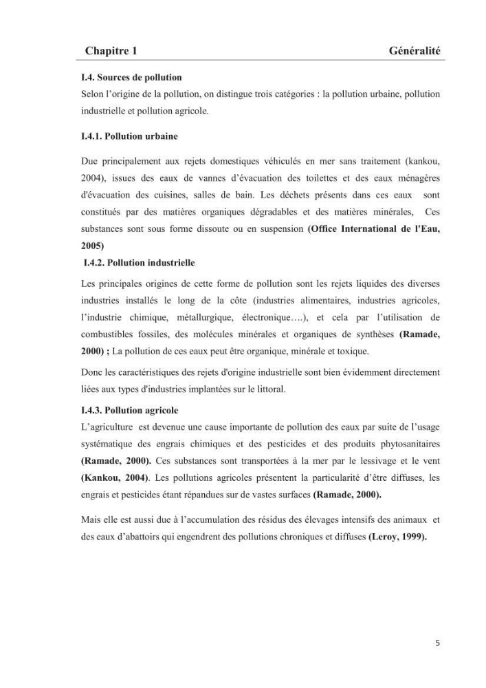Les paramètres phtsico-chimiques et les sels nutritifs dans les eaux côtières algéroises (les baies d\'Alger, de Bou-Ismail et de Zemmouri)
