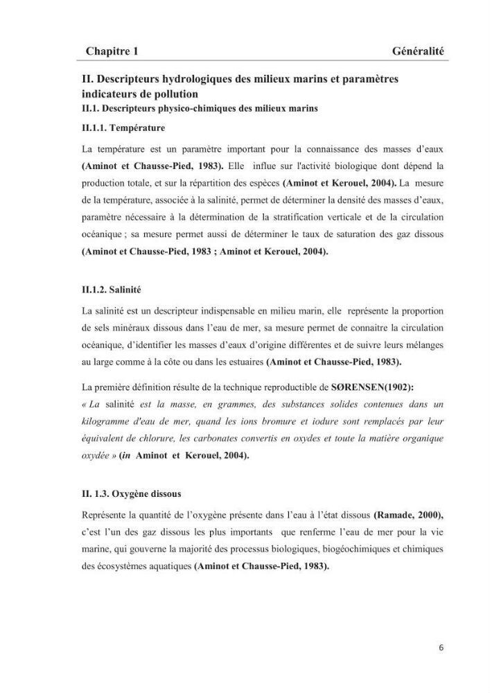 Les paramètres phtsico-chimiques et les sels nutritifs dans les eaux côtières algéroises (les baies d\'Alger, de Bou-Ismail et de Zemmouri)