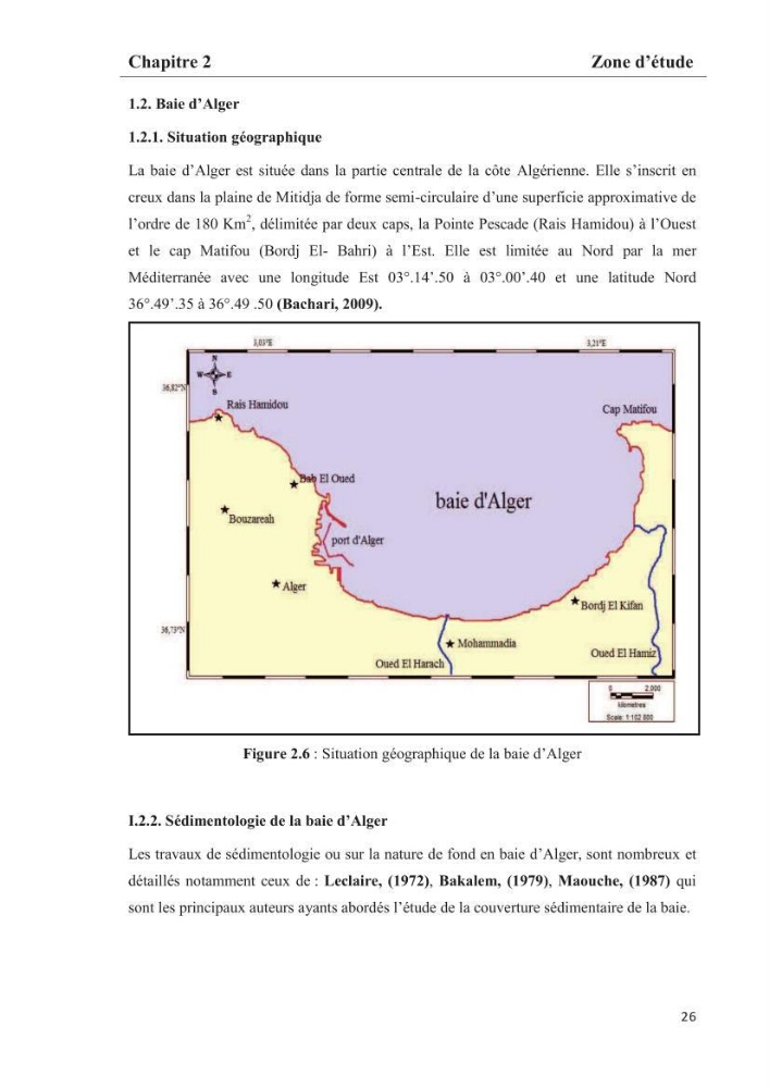 Les paramètres phtsico-chimiques et les sels nutritifs dans les eaux côtières algéroises (les baies d\'Alger, de Bou-Ismail et de Zemmouri)