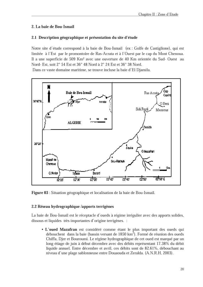 Les hydrocarbures poly aromatiques dans la baie de Bou-Ismail : surveillance et évolution de la contamination en fonction de la profondeur