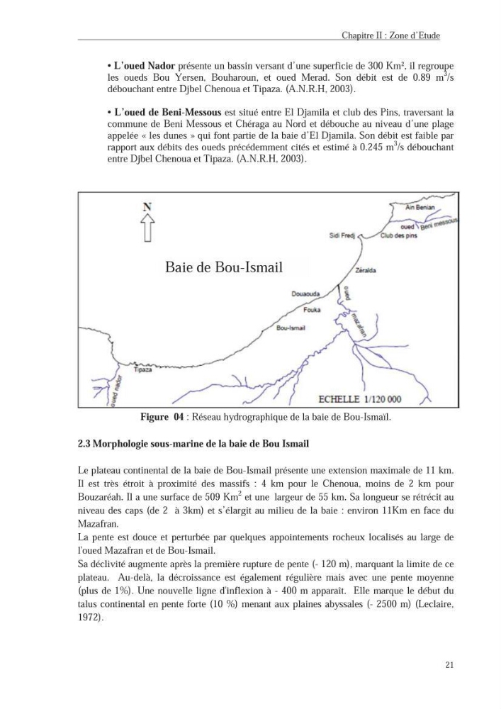 Les hydrocarbures poly aromatiques dans la baie de Bou-Ismail : surveillance et évolution de la contamination en fonction de la profondeur