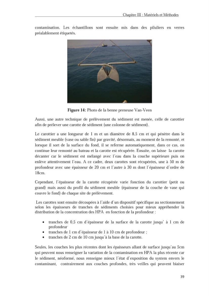 Les hydrocarbures poly aromatiques dans la baie de Bou-Ismail : surveillance et évolution de la contamination en fonction de la profondeur