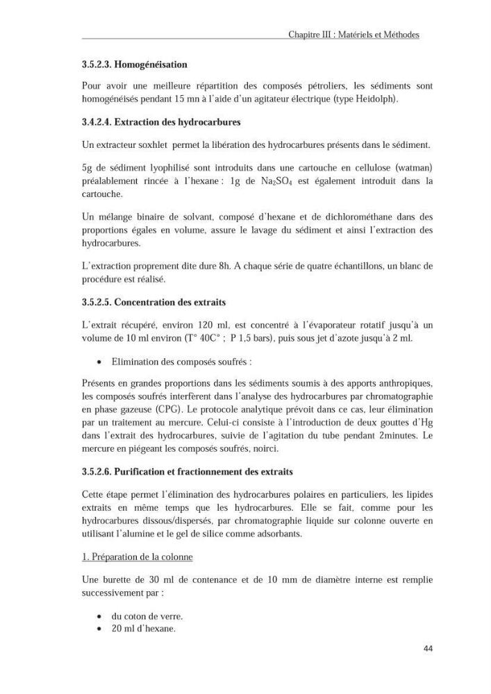 Les hydrocarbures poly aromatiques dans la baie de Bou-Ismail : surveillance et évolution de la contamination en fonction de la profondeur