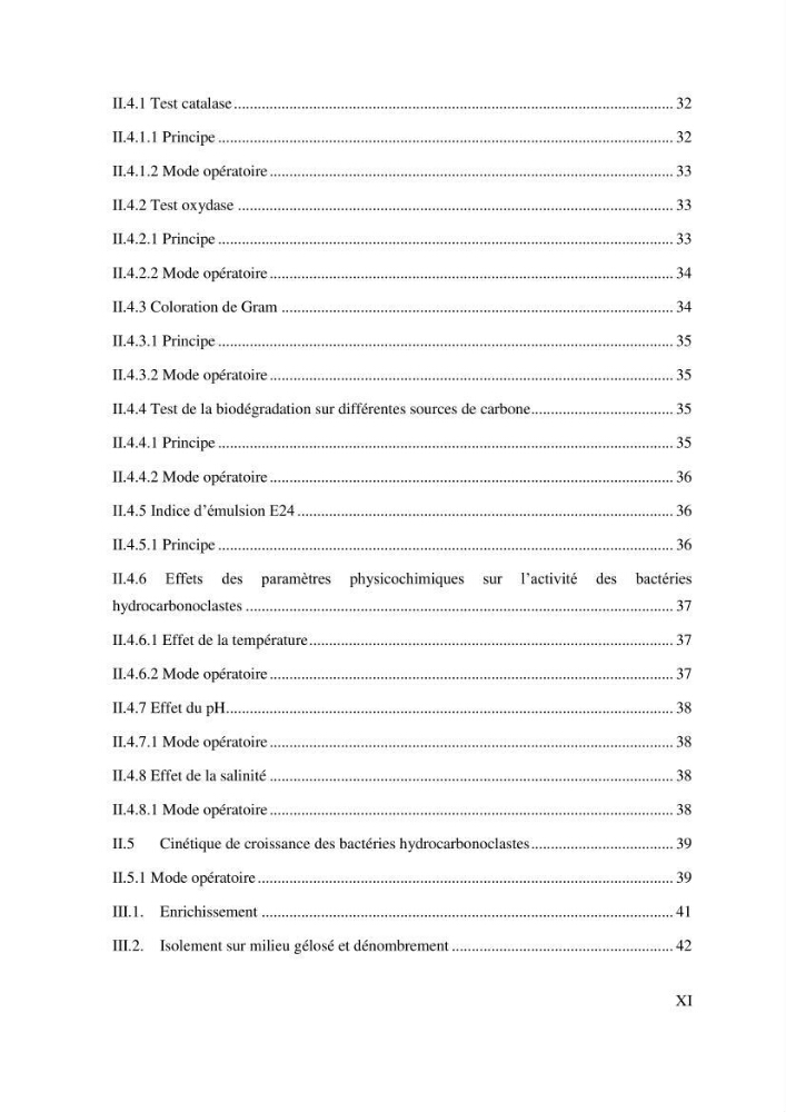 Les effets des paramètres physicochimiques sur l\'activité des bactéries marines hydrocarbonoclastes: