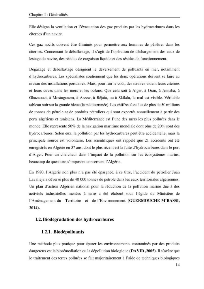 Les effets des paramètres physicochimiques sur l\'activité des bactéries marines hydrocarbonoclastes: