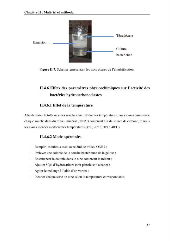 Les effets des paramètres physicochimiques sur l\'activité des bactéries marines hydrocarbonoclastes:
