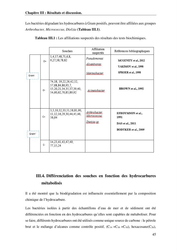 Les effets des paramètres physicochimiques sur l\'activité des bactéries marines hydrocarbonoclastes: