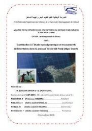 Contribution à l'etude hydrodynamique et mouvements sédimentaires dans la presque ile de Sidi Fredj ( Alger ouest):
