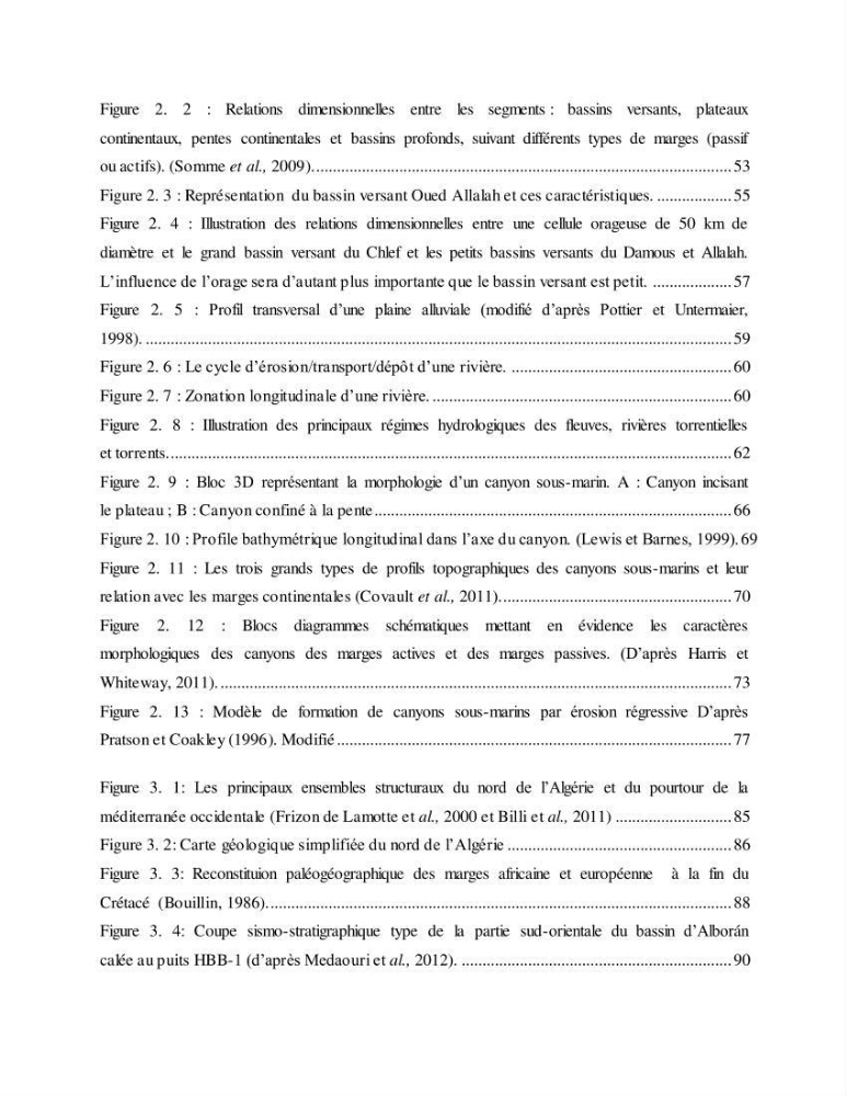 Evaluation géomorphologique de la marge continentale Ouest Algérienne (Oran - Ténés )