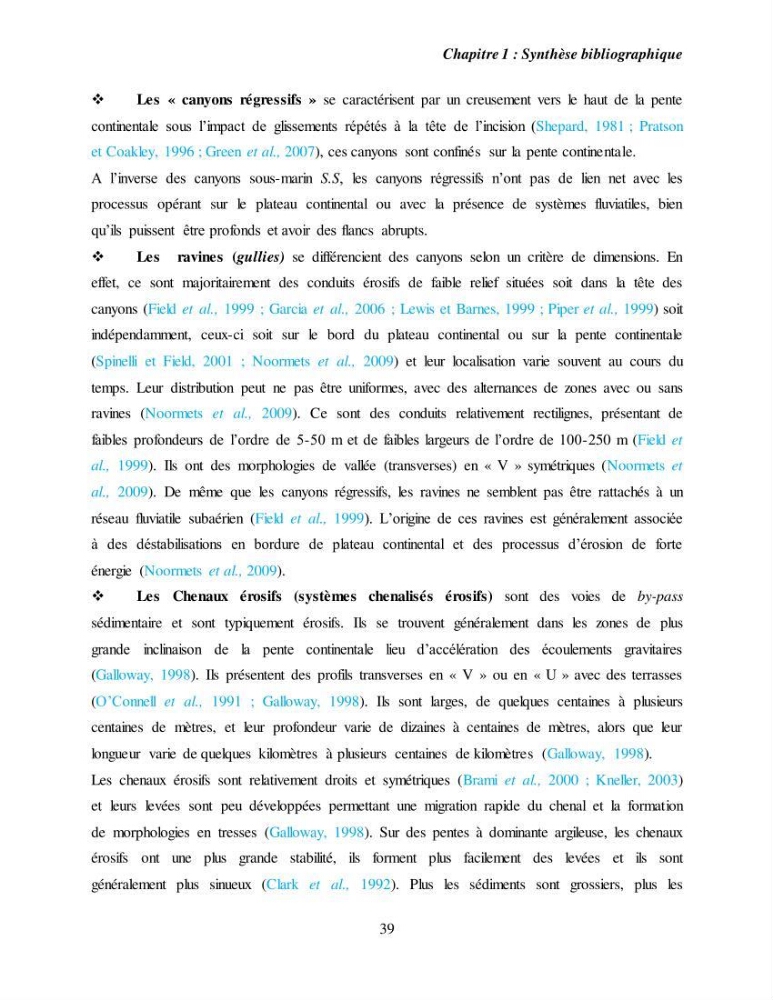 Evaluation géomorphologique de la marge continentale Ouest Algérienne (Oran - Ténés )