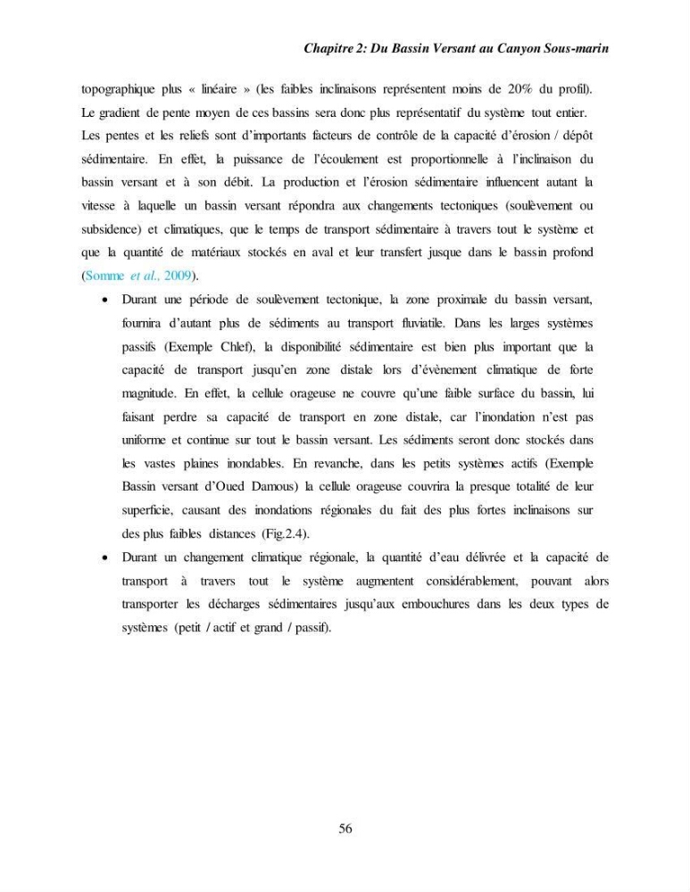 Evaluation géomorphologique de la marge continentale Ouest Algérienne (Oran - Ténés )