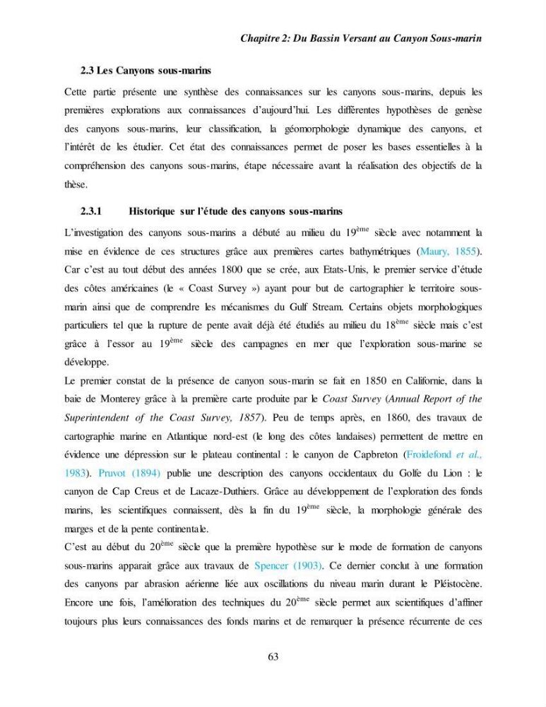 Evaluation géomorphologique de la marge continentale Ouest Algérienne (Oran - Ténés )
