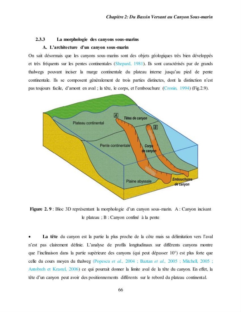 Evaluation géomorphologique de la marge continentale Ouest Algérienne (Oran - Ténés )