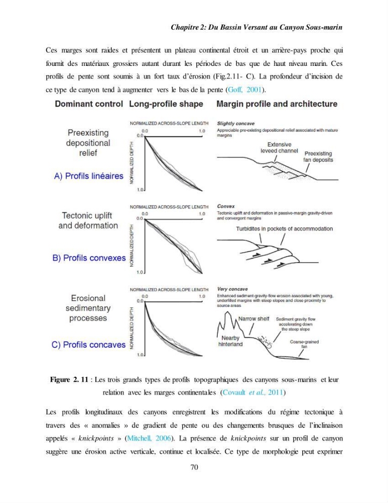 Evaluation géomorphologique de la marge continentale Ouest Algérienne (Oran - Ténés )