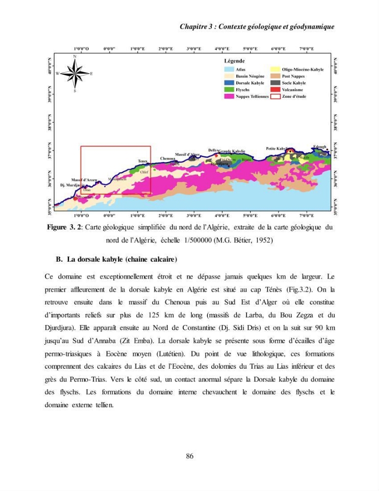Evaluation géomorphologique de la marge continentale Ouest Algérienne (Oran - Ténés )