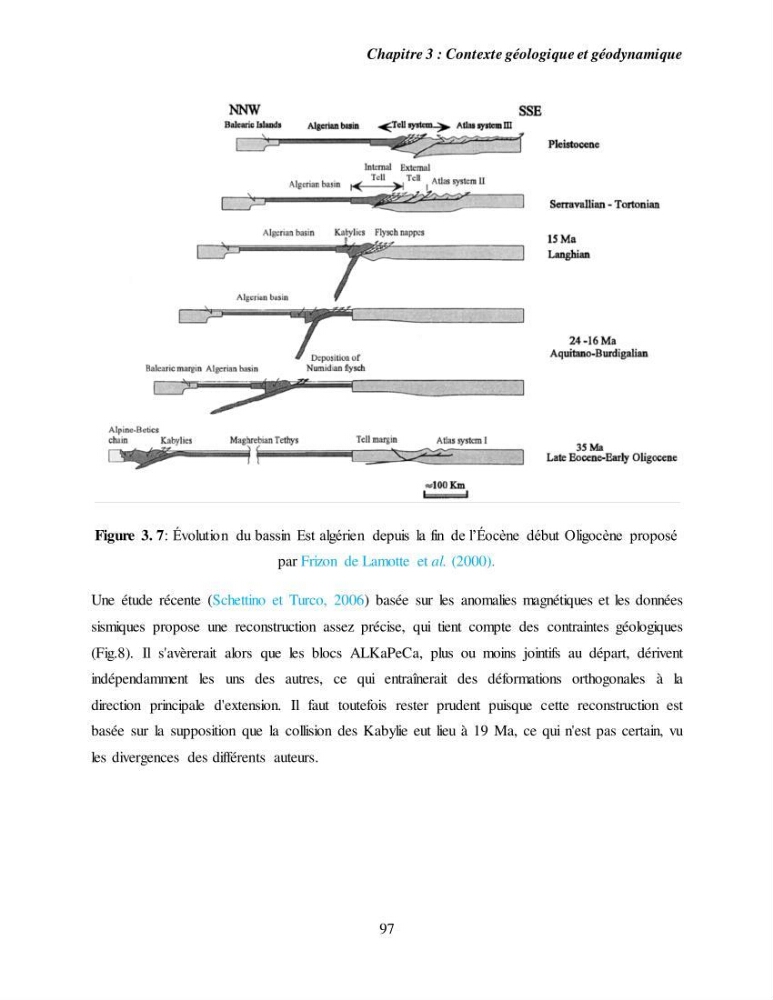 Evaluation géomorphologique de la marge continentale Ouest Algérienne (Oran - Ténés )