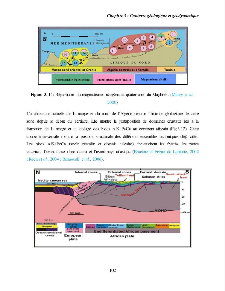 Evaluation géomorphologique de la marge continentale Ouest Algérienne (Oran - Ténés )