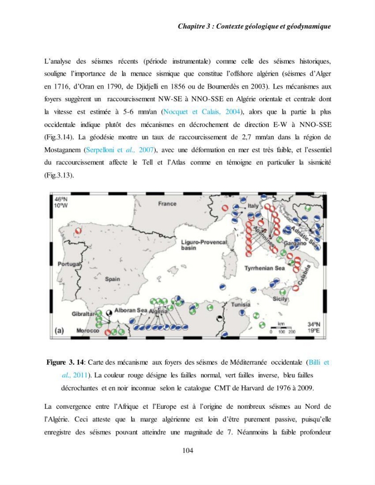 Evaluation géomorphologique de la marge continentale Ouest Algérienne (Oran - Ténés )