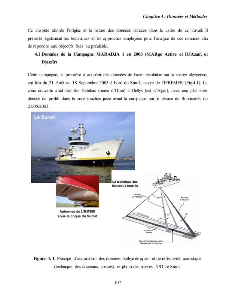 Evaluation géomorphologique de la marge continentale Ouest Algérienne (Oran - Ténés )