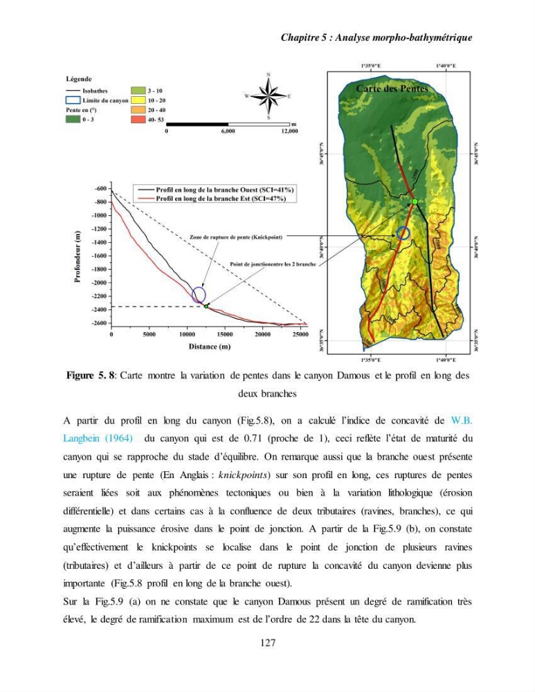 Evaluation géomorphologique de la marge continentale Ouest Algérienne (Oran - Ténés )