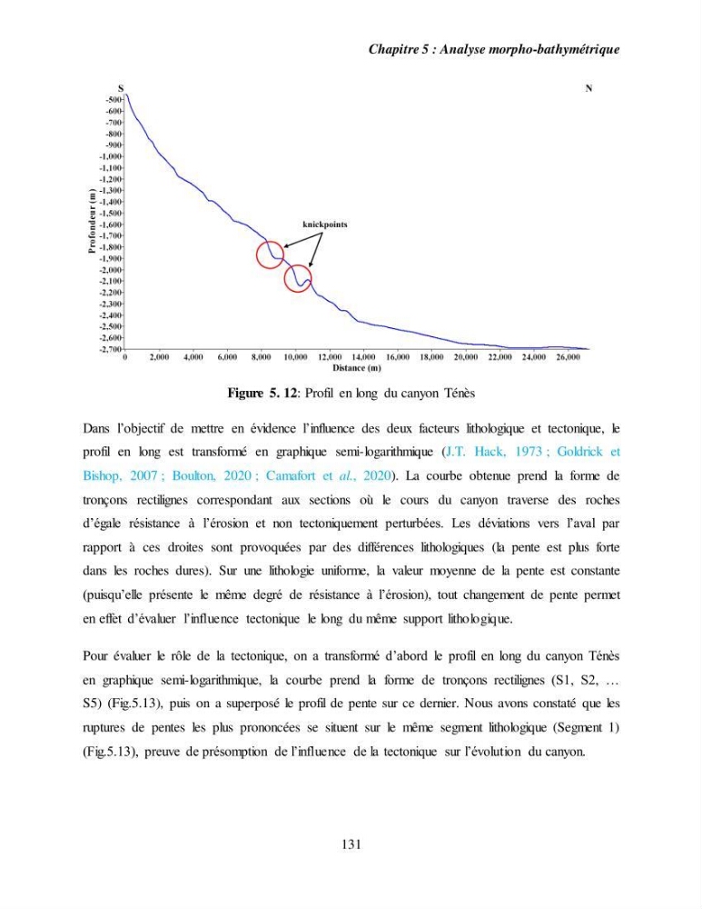 Evaluation géomorphologique de la marge continentale Ouest Algérienne (Oran - Ténés )