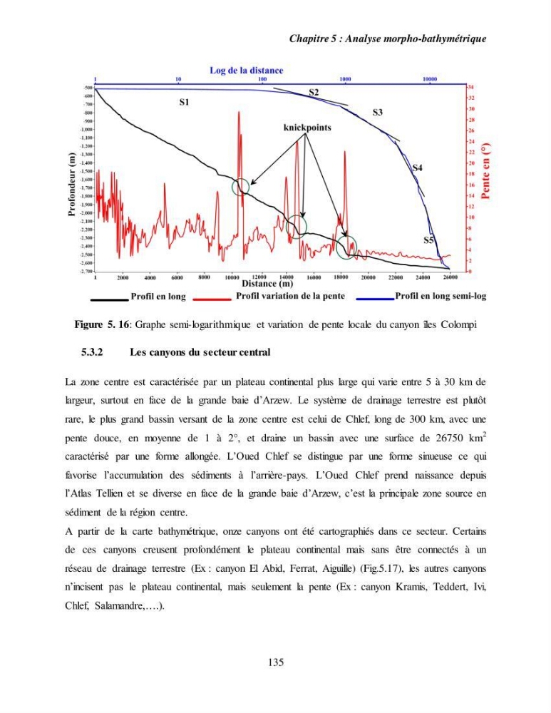 Evaluation géomorphologique de la marge continentale Ouest Algérienne (Oran - Ténés )