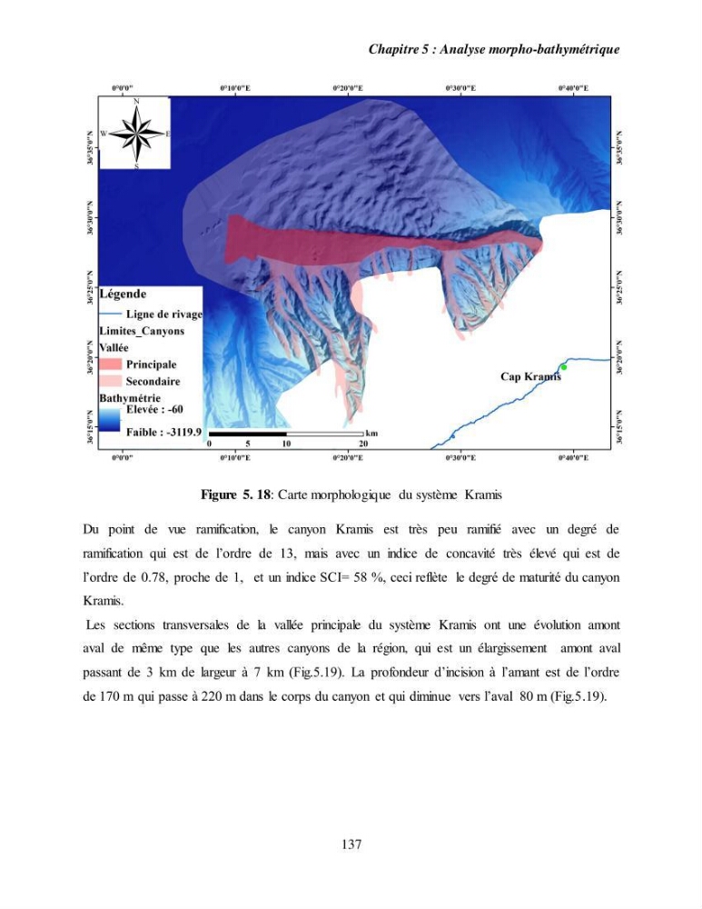 Evaluation géomorphologique de la marge continentale Ouest Algérienne (Oran - Ténés )